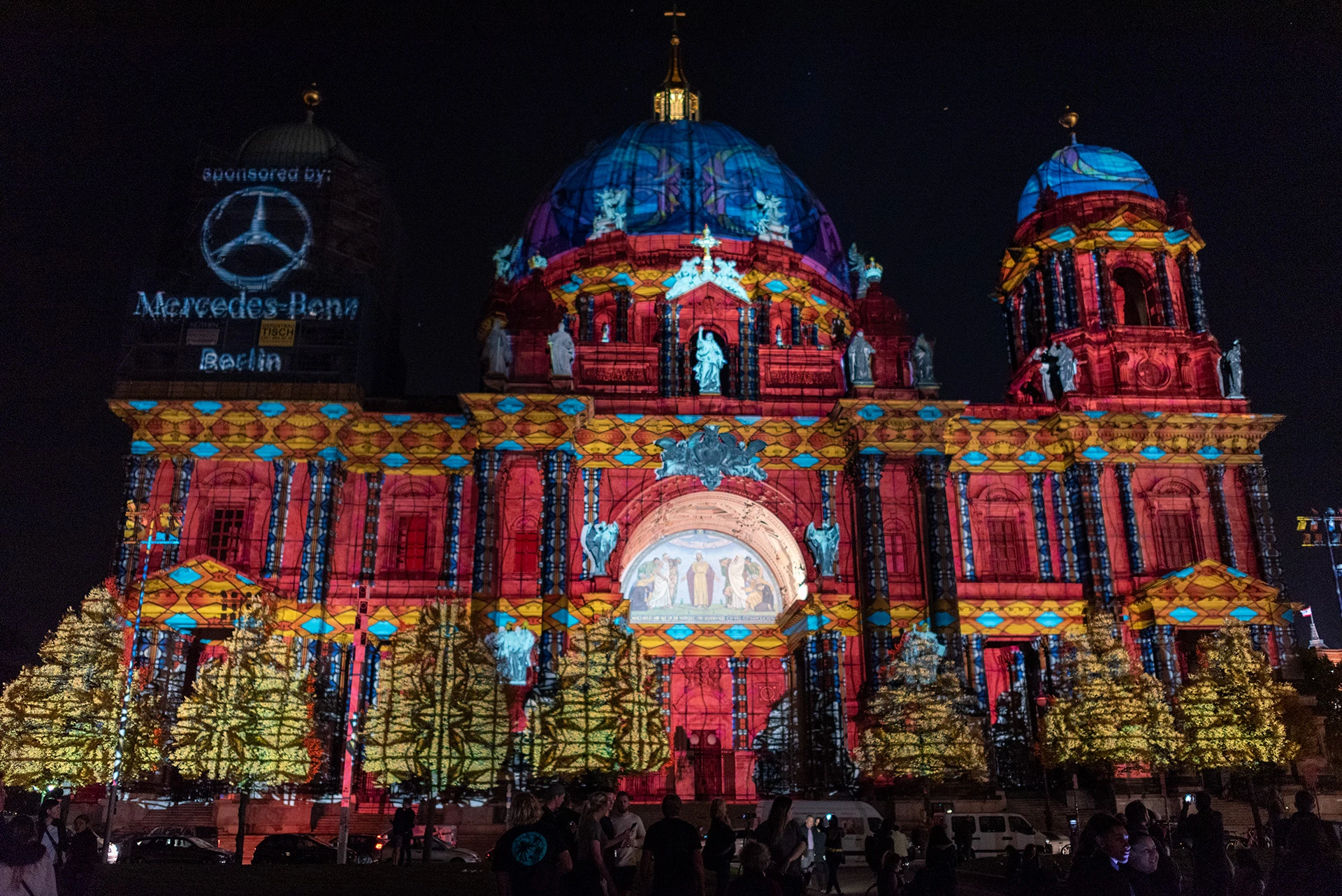 Berlin Cathedral illuminated during the Festival of Lights