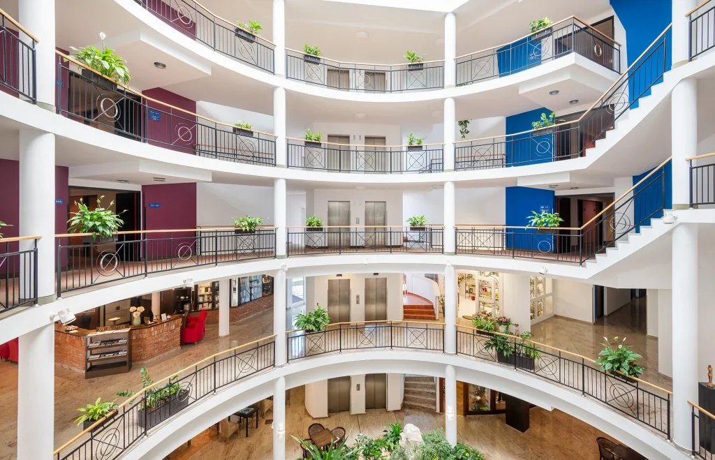 Modern Hotel Atrium with Elegant Design