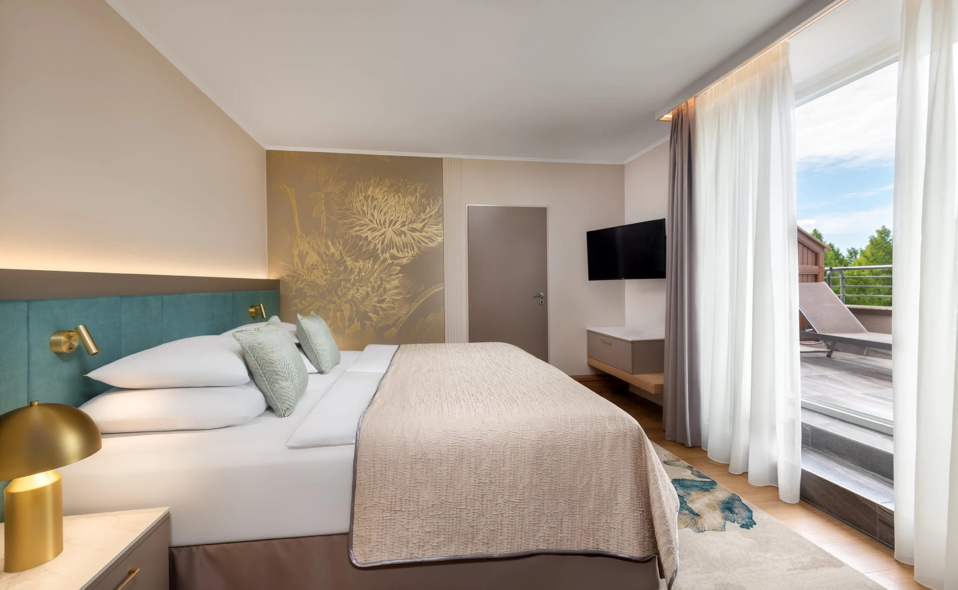 Elegant Hotel Room with Balcony