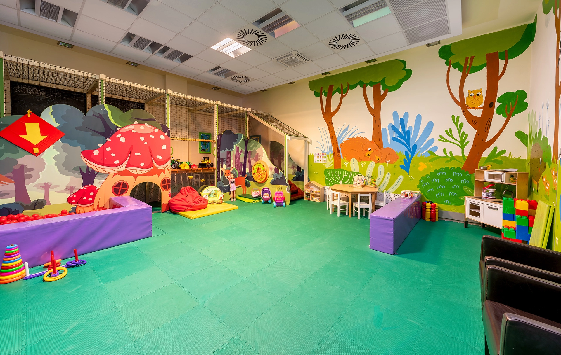 Indoor children's playroom at Szentgotthárd Therme Hotel.